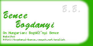 bence bogdanyi business card